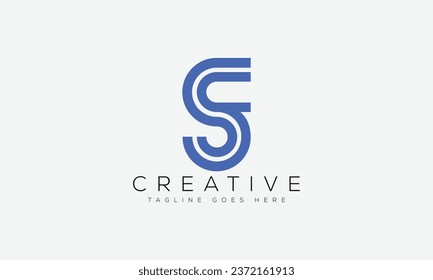 Letter SF logo design template vector illustration