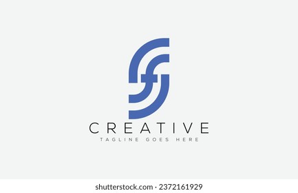 Letter SF logo design template vector illustration