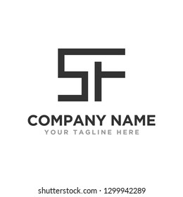 Letter SF logo design - vector