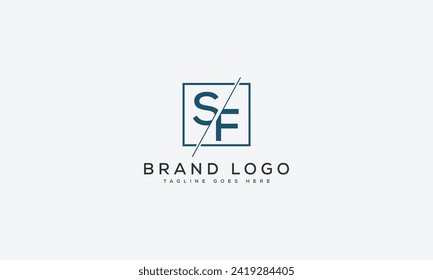 Buchstabe SF Logo Design Vektorgrafik-Template Design für die Marke.