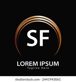 letter SF logo. SF. SF logo design vector illustration for creative company, business, industry
