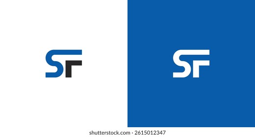 Letter SF Logo Design Vector