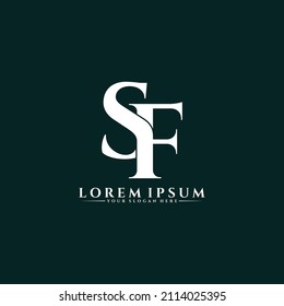 Letter SF luxury logo design vector