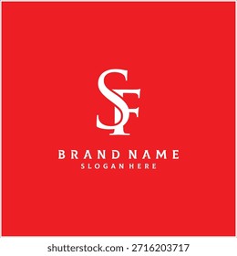 Letter SF Monogram Logo Design Vector Template