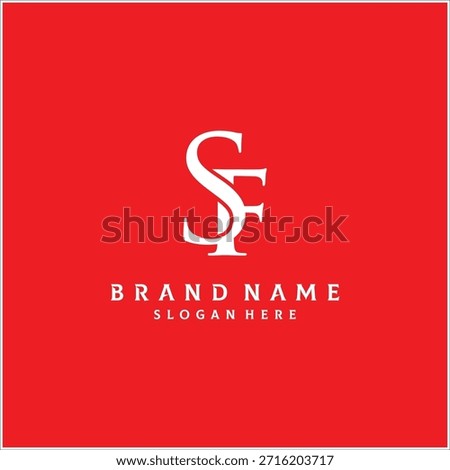 Letter SF Monogram Logo Design Vector Template