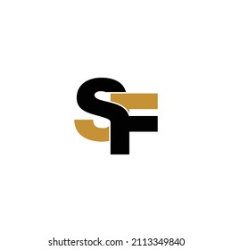 Letra SF diseño de logotipo simple vector