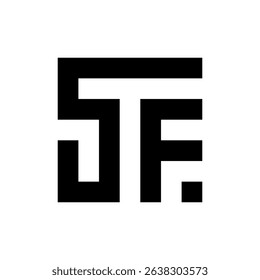 Letter SF square monogram logo