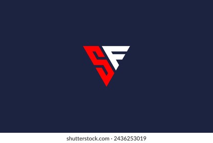 letter sf triangle logo icon design vector design template inspiration