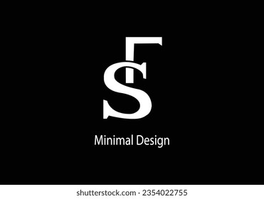 Diseño del logotipo vectorial de la letra SF, icono del símbolo, diseño del logotipo del monograma, 