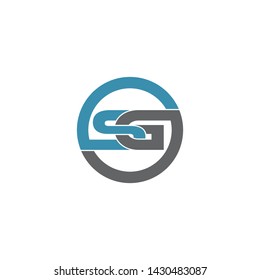 Letter SG circle logo design vector