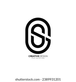 Letra Sg o Gs forma creativa inicial única monograma moderno logotipo abstracto