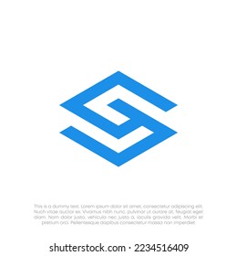 letter SG or GS initial logo design vector