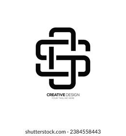 Letter Sg or Gs initial modern line shape elegant monogram abstract logo