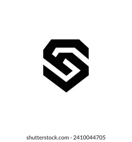 Plantilla de diseño inicial de logotipo de monograma para letras SG o gs 