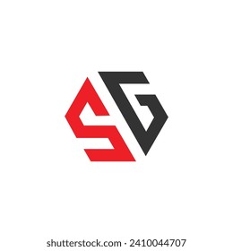 Letter SG or gs initial monogram logo design template 