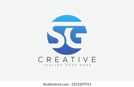 Letter SG logo design template vector illustration.