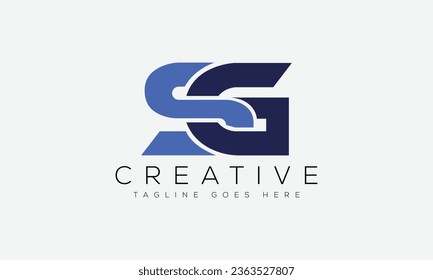 Letter SG logo design template vector illustration.