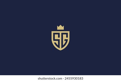 letter sg with shield logo icon design vector design template inspiration