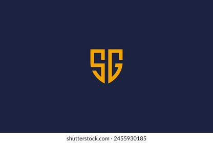 letter sg with shield logo icon design vector design template inspiration