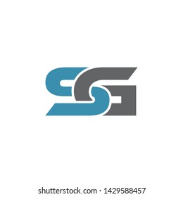 Letter SG simple logo design vector