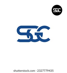 Diseño de logotipo de monograma SGC de carta