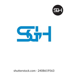 Diseño de logotipo de monograma de carta SGH