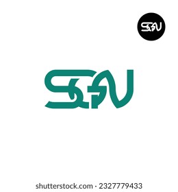 Diseño de logotipo de monograma SGN para carta