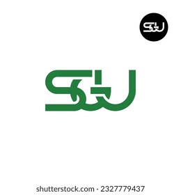 Diseño de logotipo de monograma SGU Carta