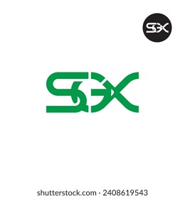 Diseño de logotipo de monograma SGX para carta