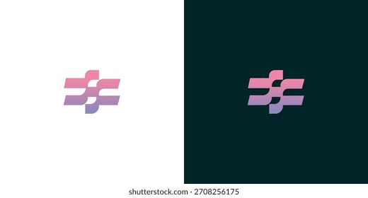 Letra SH Diseño de Vector de logotipo abstracto