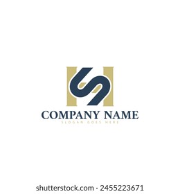 Letra SH elegante logotipo moderno, Plantilla de Vector de diseño