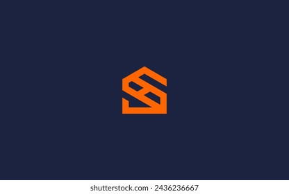 Brief SH mit Hauslogo-Symbol Design Vektor Design Vorlage Inspiration