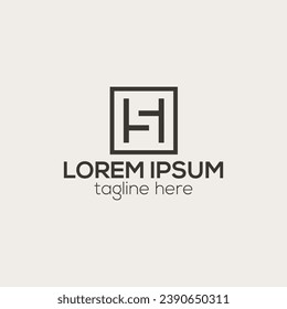 Letter SH, HS abstract logo minimal monogram template design isolated vector template 

