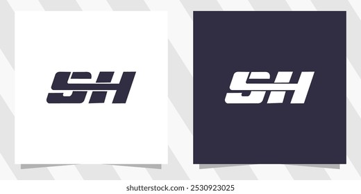 Letra SH HS Diseño de Logo