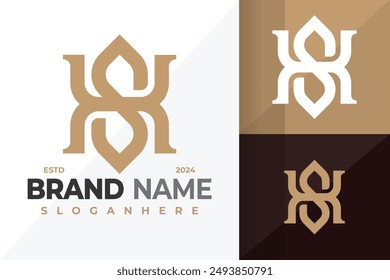 Letter Sh or Hs Unique Logo design vector symbol icon illustration