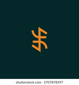 Letter SH initial logo design template