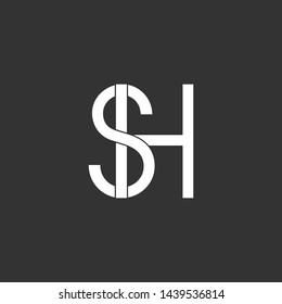 Letter Sh Linked Logo Vector Stock Vector (Royalty Free) 1439536814 ...