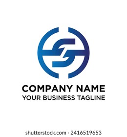 Diseño del logo de Letter SH. Marca de logotipo del SA