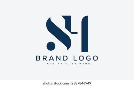 letter SH logo design vector template design for brand.