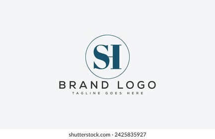 letter SH logo design vector template design for brand.