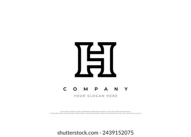 Letter SH Logo or HS Logo Design Vector