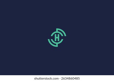 Elementos de Plantilla de diseño de logotipo de Vector de concepto de logotipo de carta SH