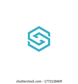 Elementos de la plantilla de diseño del icono del logotipo de SH de carta