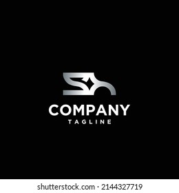 Letter SH logo Template Vector unique modern simple inspiration