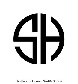 Letra SH Design de logotipo moderno Tipografia criativa elegante para logotipo de marca