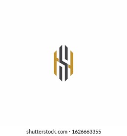 Letter SH monogram logo design vector