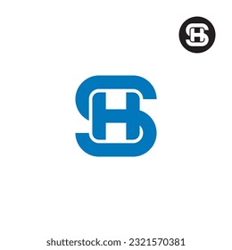 Diseño de logotipo de monograma Carta SH