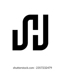 Letter Sh or SJ creative monogram logo