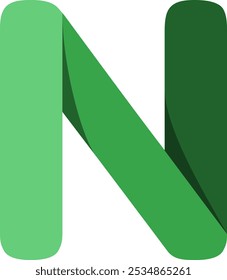 Letter Shadow Flip Letter Alphabet Vector Element 