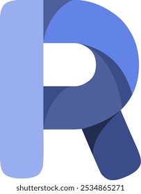 Letter Shadow Flip Letter Alphabet Vector Element 